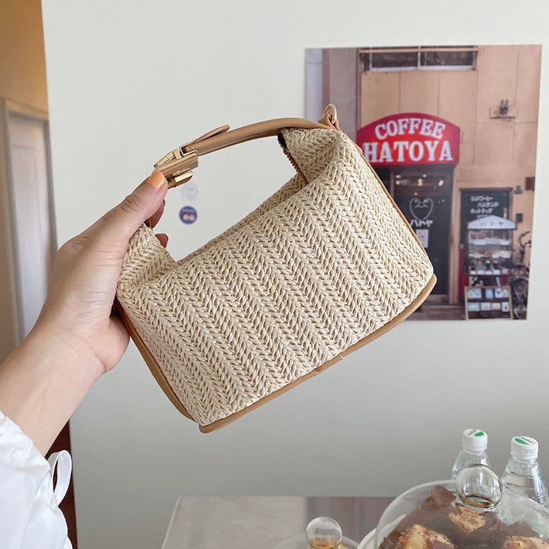 image-Straw Woven Small Bag Casual Women's Bag Portable
