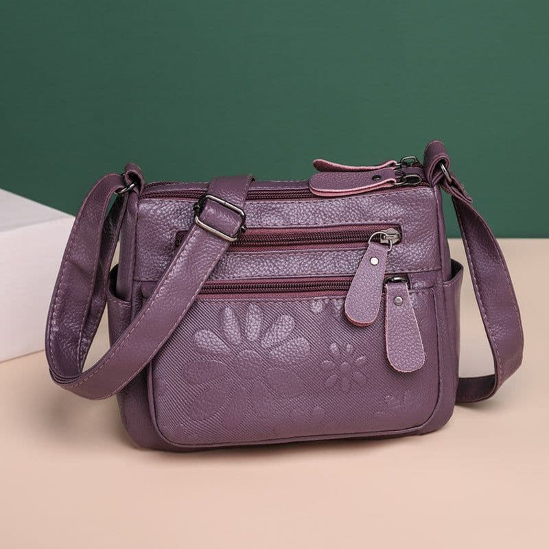 image-Large Capacity Soft Leather Fashion Shoulder Crossbody Bag