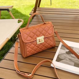 image-Women's Rhombus Crossbody Shoulder Bag Fashion PU Handbag
