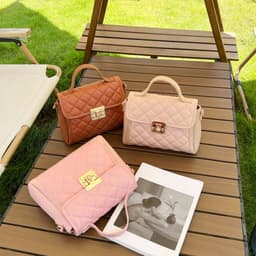 image-Women's Rhombus Crossbody Shoulder Bag Fashion PU Handbag