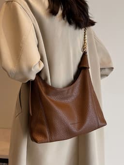 image-Retro Minority Design Tote Bag Shoulder Underarm
