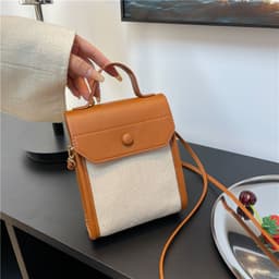 image-Simple Small Square Fashion Colorblock Shoulder Messenger Bag