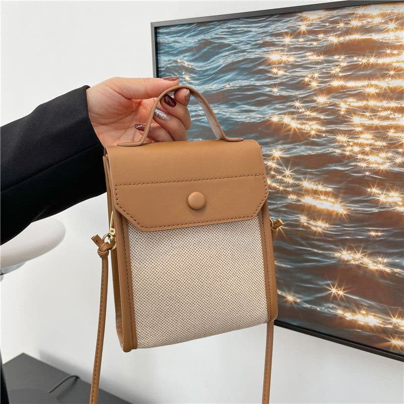 image-Simple Small Square Fashion Colorblock Shoulder Messenger Bag