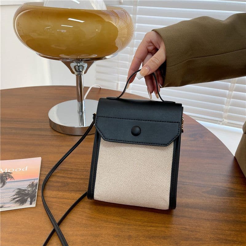 image-Simple Small Square Fashion Colorblock Shoulder Messenger Bag