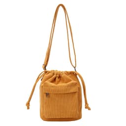 image-Women's Casual All-match Pleated Drawstring Bag Nylon Shoulder Bag