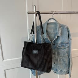 image-Women's Fashion Casual Large Capacity Corduroy Shoulder Bag
