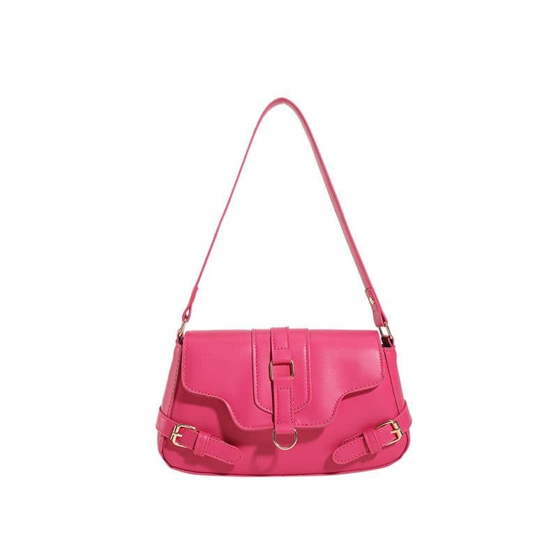 image-Pure Color Simple Shoulder Messenger Bag Fashion Casual