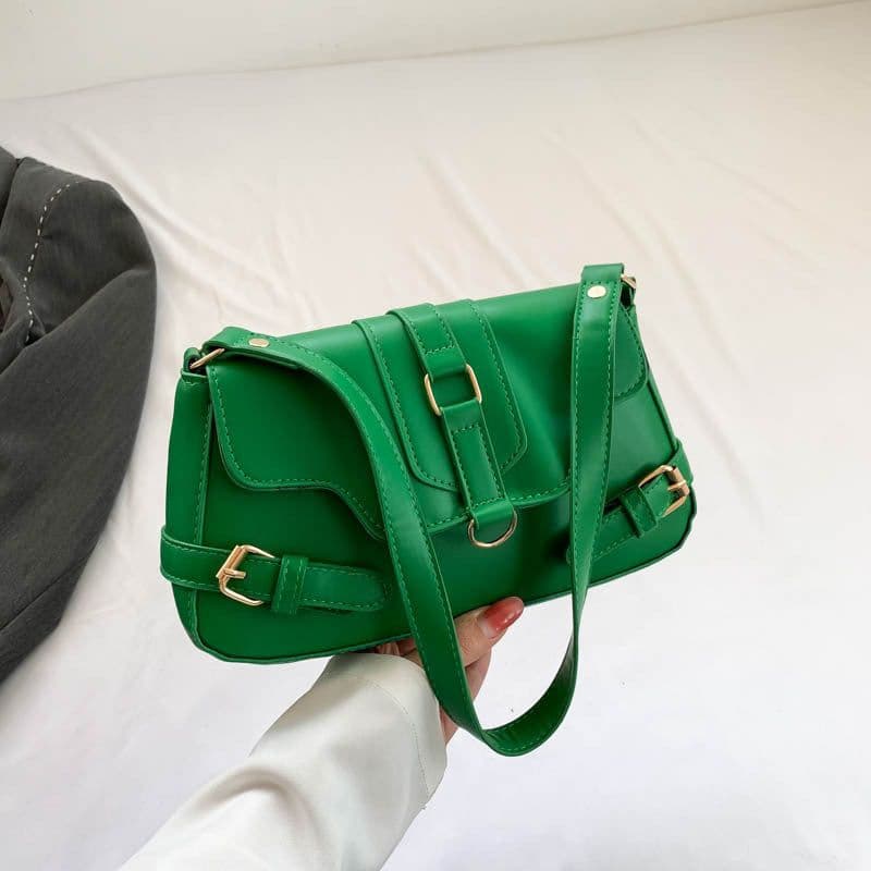 image-Pure Color Simple Shoulder Messenger Bag Fashion Casual