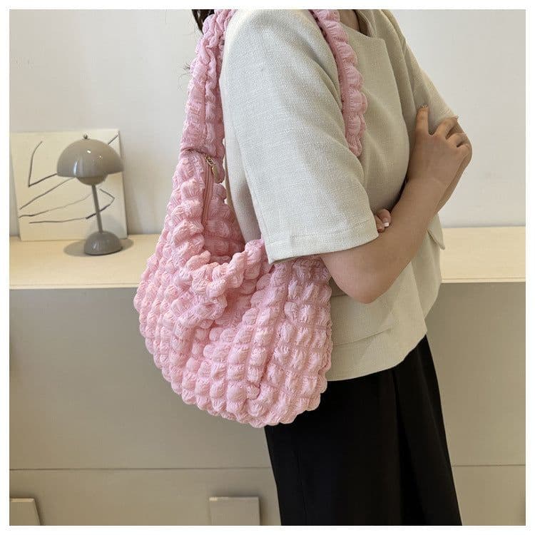 image-Niche Pleated Clouds Cute Simple Soft Trendy Western Style Underarm Commuter Bag