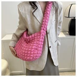 image-Niche Pleated Clouds Cute Simple Soft Trendy Western Style Underarm Commuter Bag