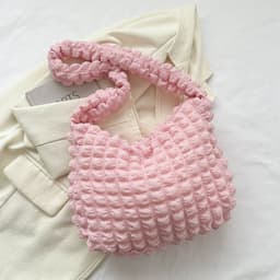 image-Niche Pleated Clouds Cute Simple Soft Trendy Western Style Underarm Commuter Bag