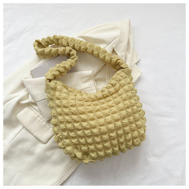image-Niche Pleated Clouds Cute Simple Soft Trendy Western Style Underarm Commuter Bag