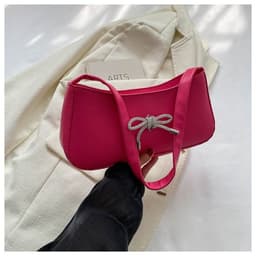 image-Autumn Elegant Women's Bag Bowknot Trendy Korean Style Fashion Casual One-shoulder Crossbody