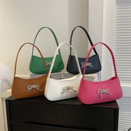 image-Autumn Elegant Women's Bag Bowknot Trendy Korean Style Fashion Casual One-shoulder Crossbody