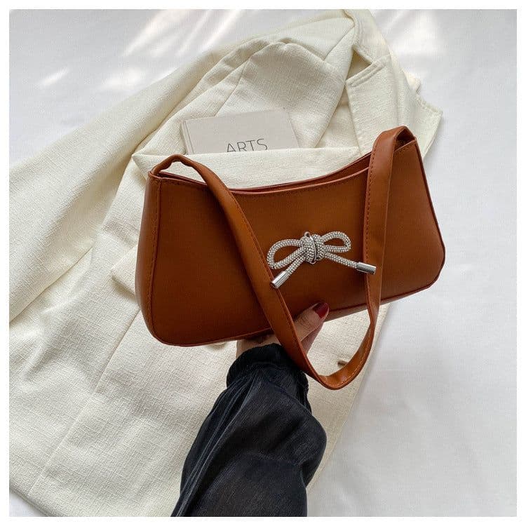 image-Autumn Elegant Women's Bag Bowknot Trendy Korean Style Fashion Casual One-shoulder Crossbody