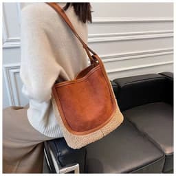image-Women's Fashion Plush One-shoulder Crossbody Bag