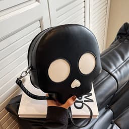 image-Skull Small Round Versatile Halloween Internet Celebrity Shoulder Messenger Bag