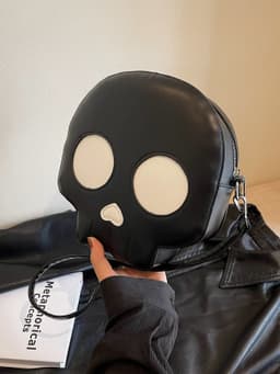 image-Skull Small Round Versatile Halloween Internet Celebrity Shoulder Messenger Bag