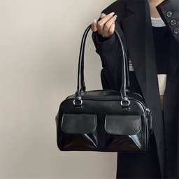image-Large-capacity Retro Commuter Tote Fashion All-match Shoulder Bag