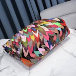 image-Women's Fashion Large Capacity Soft Leather Leaf Stitching Shoulder Bag
