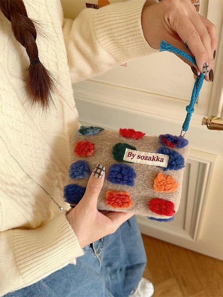 image-New Crossbody Plush Bucket Portable Shoulder Bag