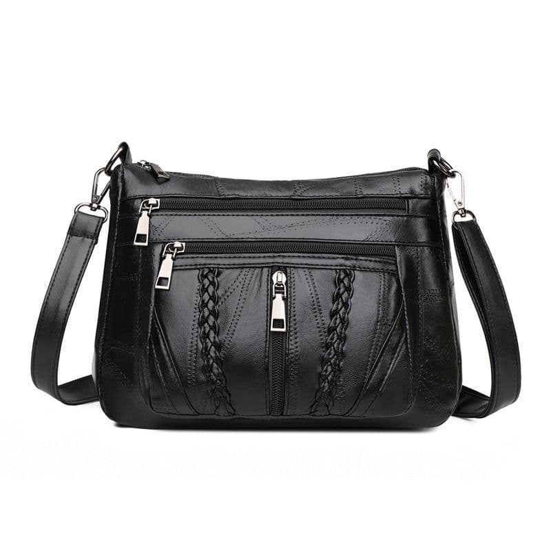image-Women's Fashion Sheepskin Large Capacity Multilayer One Shoulder Bag