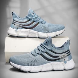 image-Men's Ultra-light Popcorn Summer Breathable Fly Woven Mesh Casual Sneaker