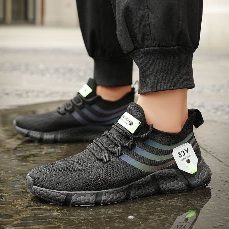 image-Men's Ultra-light Popcorn Summer Breathable Fly Woven Mesh Casual Sneaker