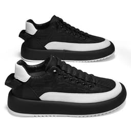 image-Trendy Color-blocked Sports Shoes Casual Lace Up Sneakers For Men Fashion Comfortable Versatile Thick-soled Walking Running Shoes