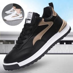 image-Trendy Lace-up Sneakers Casual Shoes Men's Fashion Versatile Round-toe Flat-soled Outdoor Casual Walking Running Shoes Students