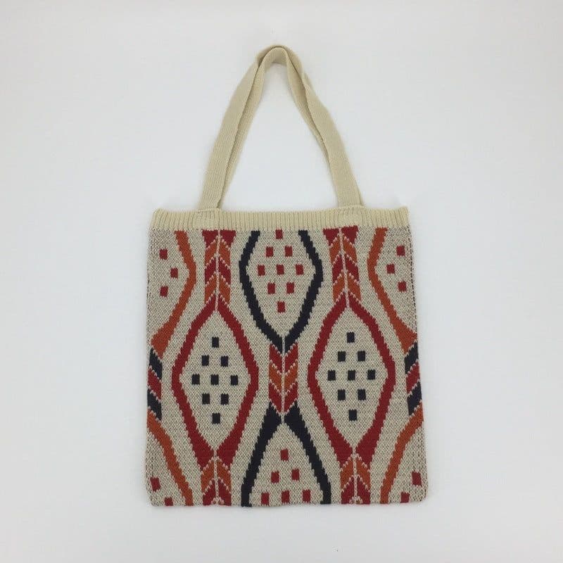 image-Large Capacity Woven Fabric Cute Fashion Tote Bag