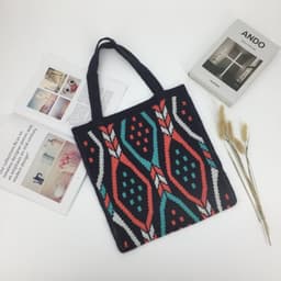 image-Large Capacity Woven Fabric Cute Fashion Tote Bag