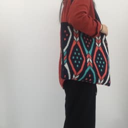 image-Large Capacity Woven Fabric Cute Fashion Tote Bag