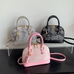 image-Popular Fashion Pattern Stitching Shoulder Messenger Bag Women's Simple Portable
