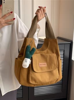 image-Leisure Commute Large Capacity Summer Fashion Canvas Support All-match Shoulder Bag