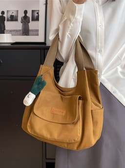 image-Leisure Commute Large Capacity Summer Fashion Canvas Support All-match Shoulder Bag
