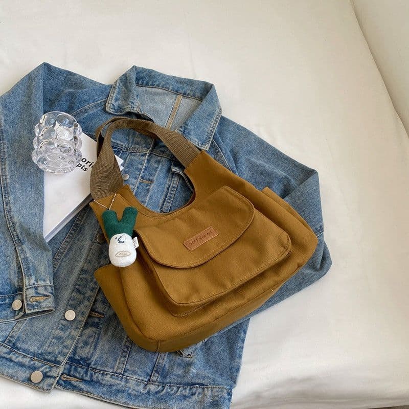 image-Leisure Commute Large Capacity Summer Fashion Canvas Support All-match Shoulder Bag