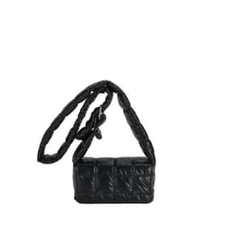 image-Women's Retro Solid Color Embroidered Square Plaid Crossbody Bag