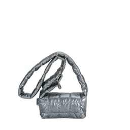 image-Women's Retro Solid Color Embroidered Square Plaid Crossbody Bag