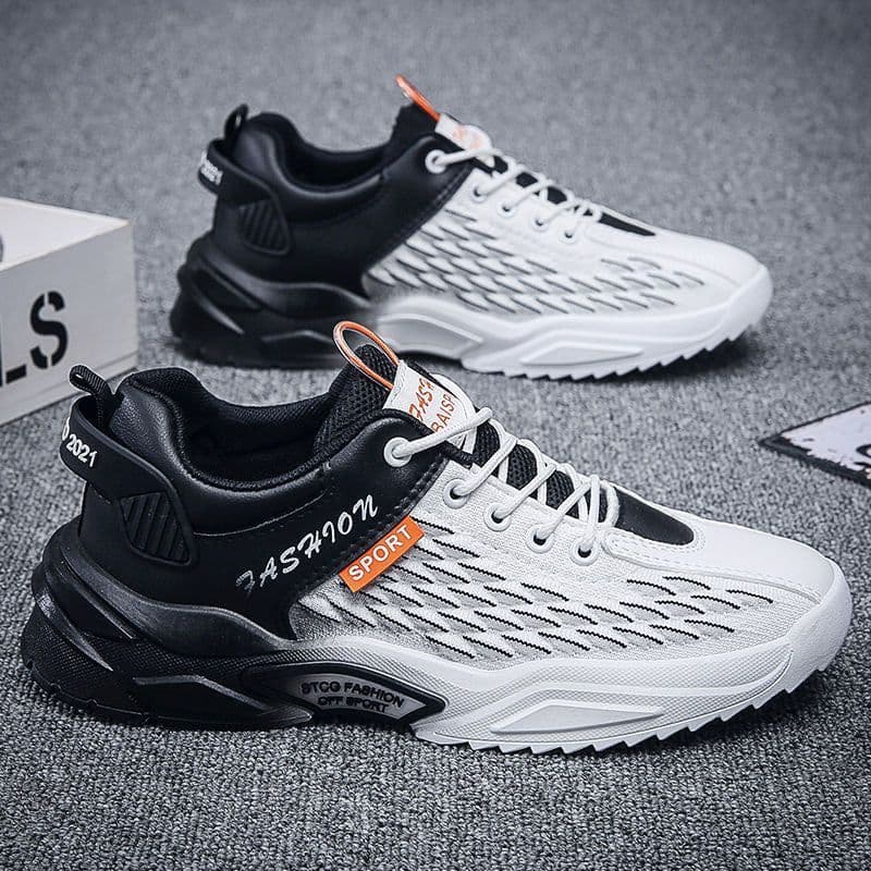 image-Men's Breathable Mesh Shoes Trendy All-Match Platform