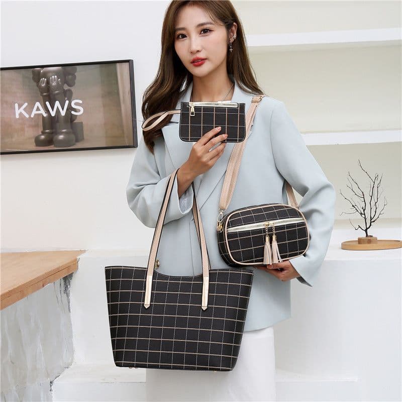 image-New Korean Fashion Four-piece Set Texture Shoulder Women Hand-carrying Crossbody Bag