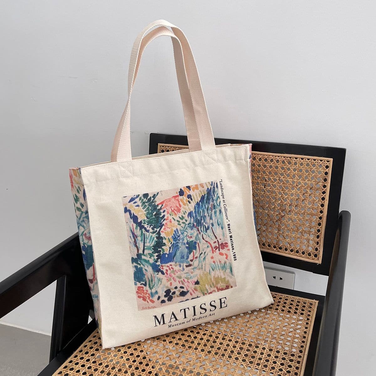 image-Mattis Oil Painting Canvas Bag Personality