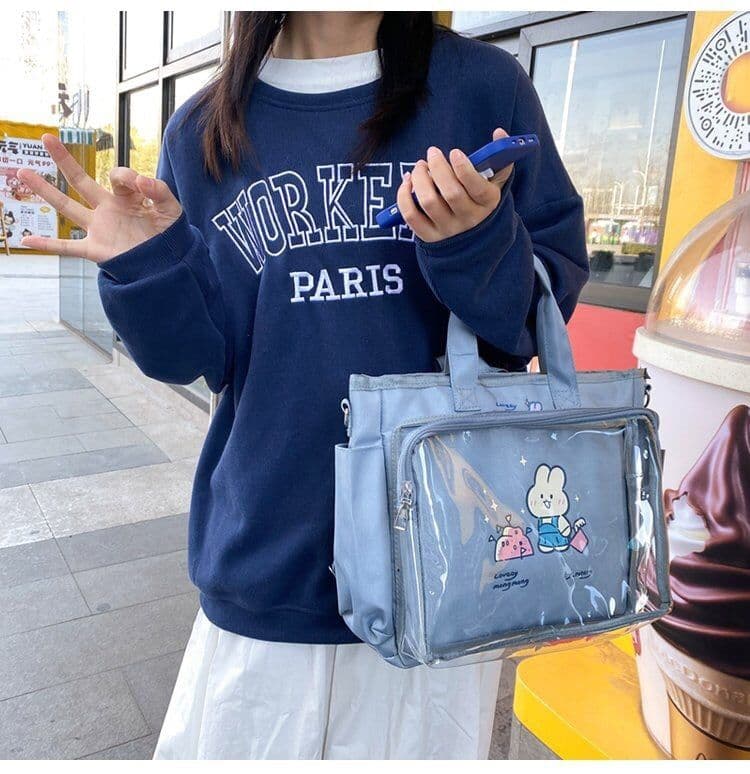 image-Japanese Cute Large Capacity Jk Crossbody Handbag