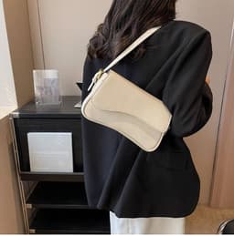 image-Fashion Simple New Flip Magnetic Buckle Shoulder Bag