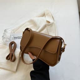 image-Fashion Simple New Flip Magnetic Buckle Shoulder Bag