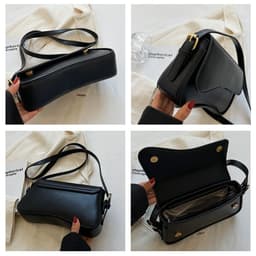 image-Fashion Simple New Flip Magnetic Buckle Shoulder Bag