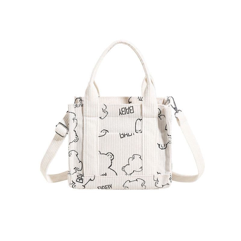 image-New Fresh Sweet Corduroy Printed Fashion Style Trendy Women's Bags Shoulder Bag