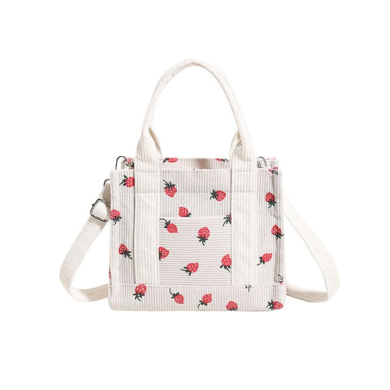 image-New Fresh Sweet Corduroy Printed Fashion Style Trendy Women's Bags Shoulder Bag