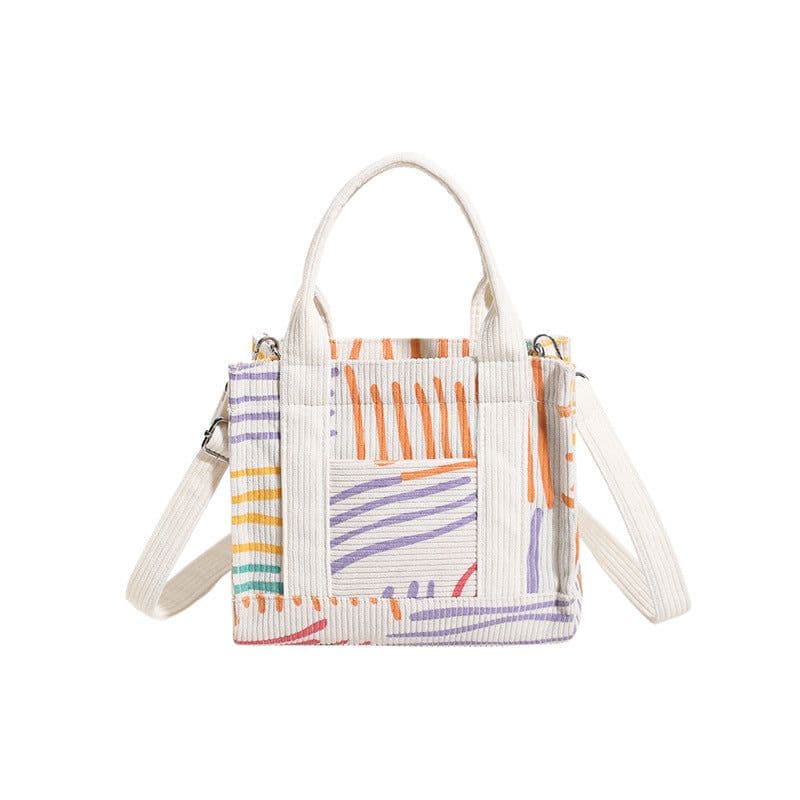 image-New Fresh Sweet Corduroy Printed Fashion Style Trendy Women's Bags Shoulder Bag