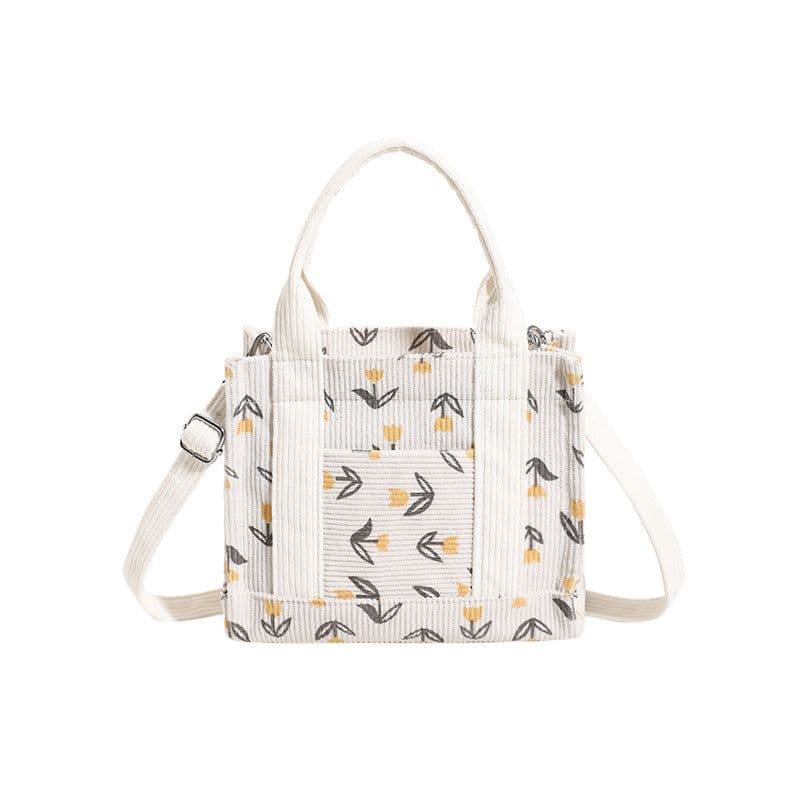 image-New Fresh Sweet Corduroy Printed Fashion Style Trendy Women's Bags Shoulder Bag